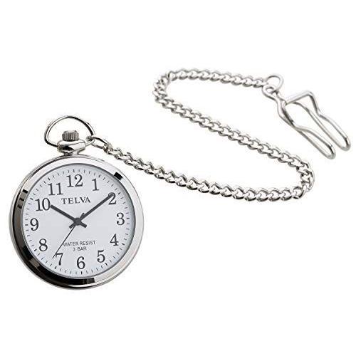 お金を節約 クレファー 懐中時計 アナログ 防水 白 文字盤 Telva Te Am153 Wts メンズ Babylonrooftop Com Au