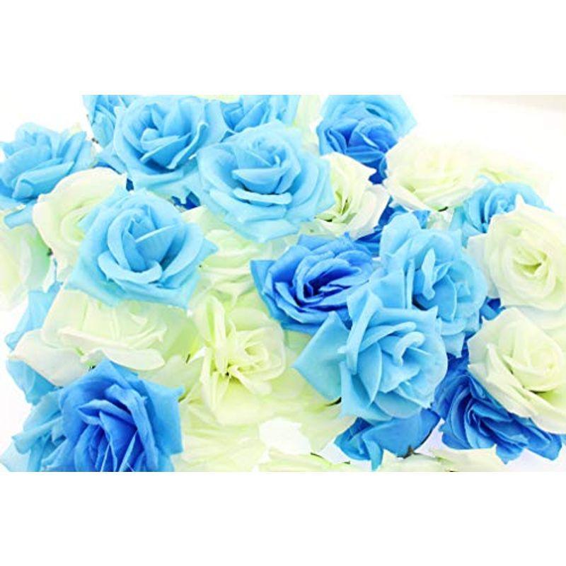 Olive G 薔薇 造花 ３色 50個セット 青 水色 白 ブライダル パーティーに Heros Shop 通販 Yahoo ショッピング