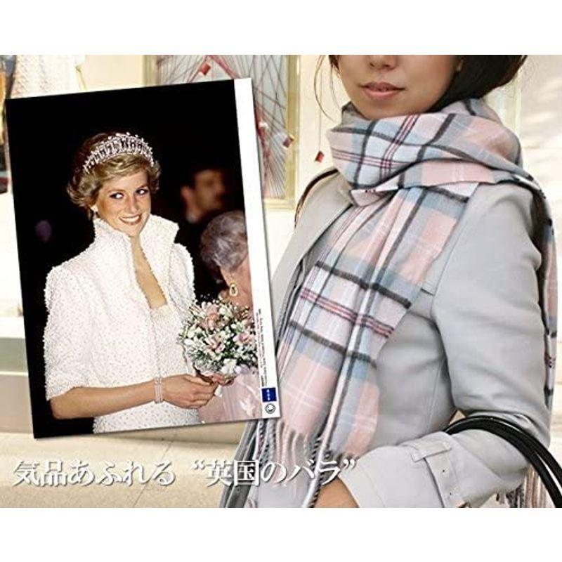 新品 プリンセスオブウェール ダイアナ カシミヤ100 マフラー 英国スコットランド製 Scotland Of Lochcarron ロキャロン 財布 帽子 ファッション小物