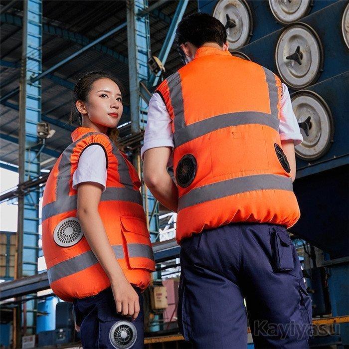 最大68%OFFクーポン最大68%OFFクーポン光反射ライン付き空調ベスト 2個