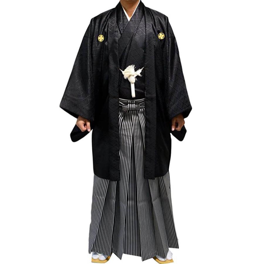 黒紋付袴 羽織 着物 袴 3点 セット 黒紋付 羽織 着物 袴 成人式 卒業式 結婚式 購入 販売 Ahk07 Menset 部坂呉服店 通販 Yahoo ショッピング
