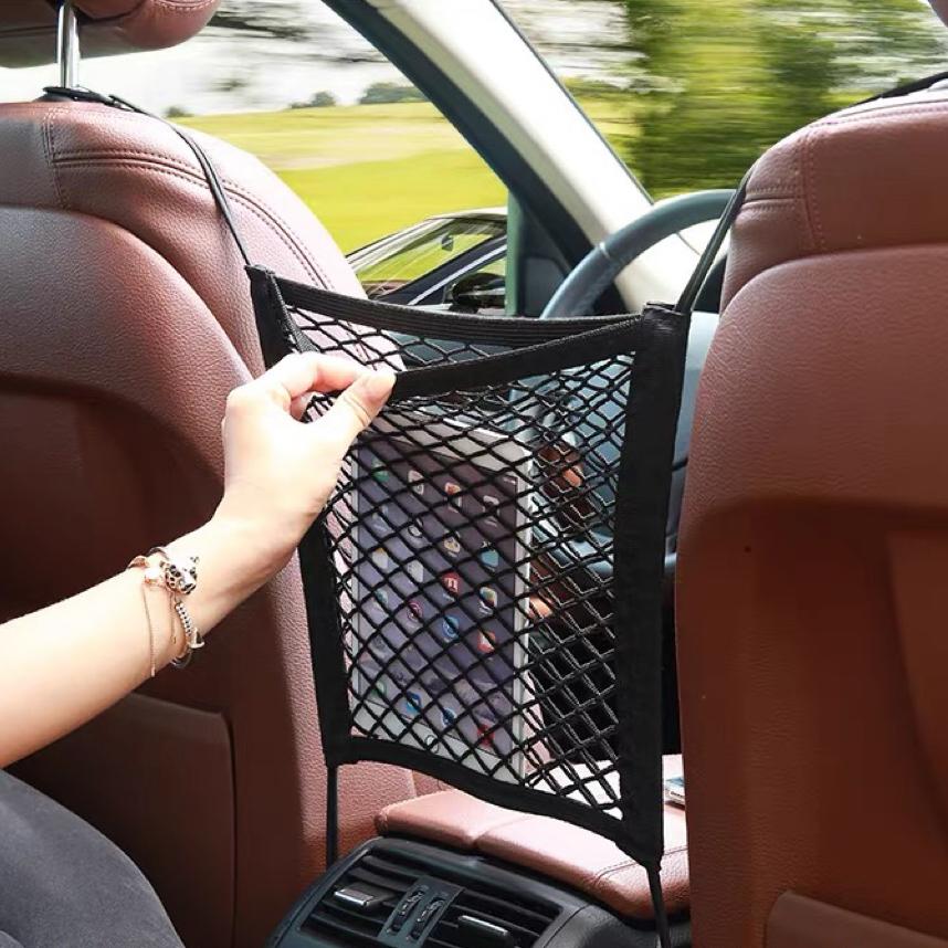 車用 飛び出し防止ネット カーネットポケット 収納 メッシュネット