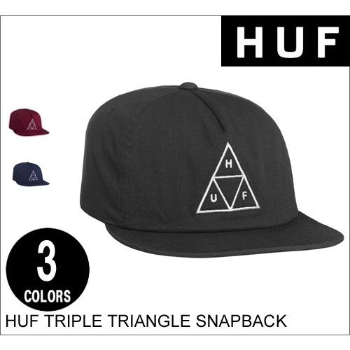 HUF ハフ TRIPLE TRIANGLE SNAPBACK 3色 ストリート・スケート・メンズ・CAP・キャップ・ HAT・ハット・帽子 キャップ