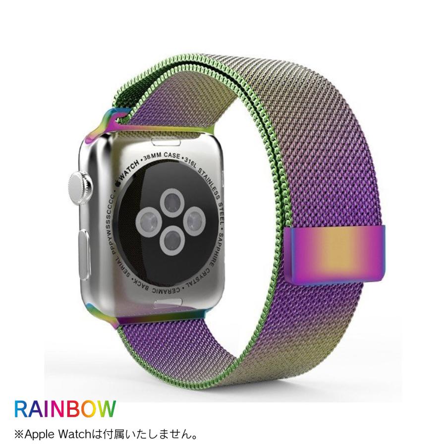 アップルウォッチ バンド 38mm 40mm 41mm 42mm 44mm 45mm 49mm ステンレス ベルト ミラネーゼループ series 1 2 3 4 5 6 7 8 9  SE Apple Watch｜heureux｜11