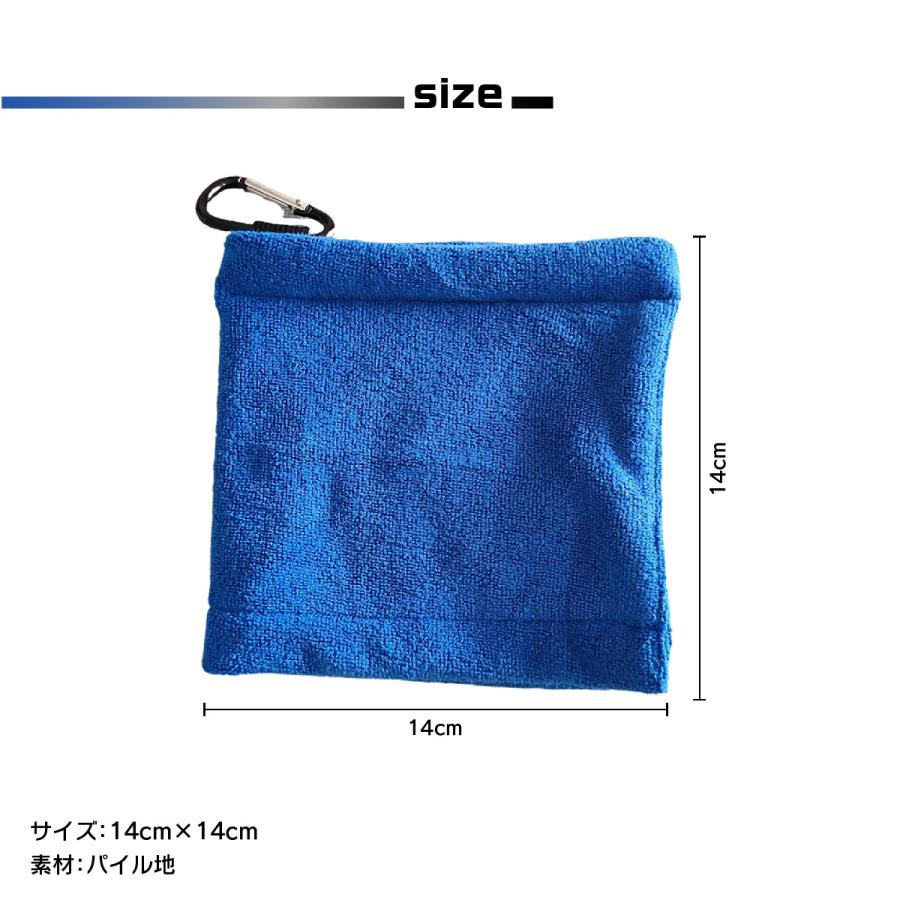 ゴルフ ボール拭き ボールクリーナー カラビナ付き ホルダー ゴルフ