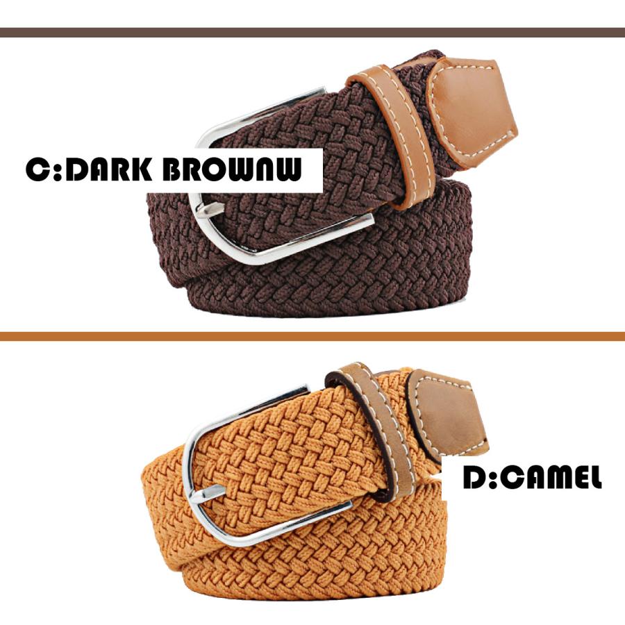 ベルト メンズ メッシュ 穴なし 無段階 調節楽 ゴルフ 編み込み