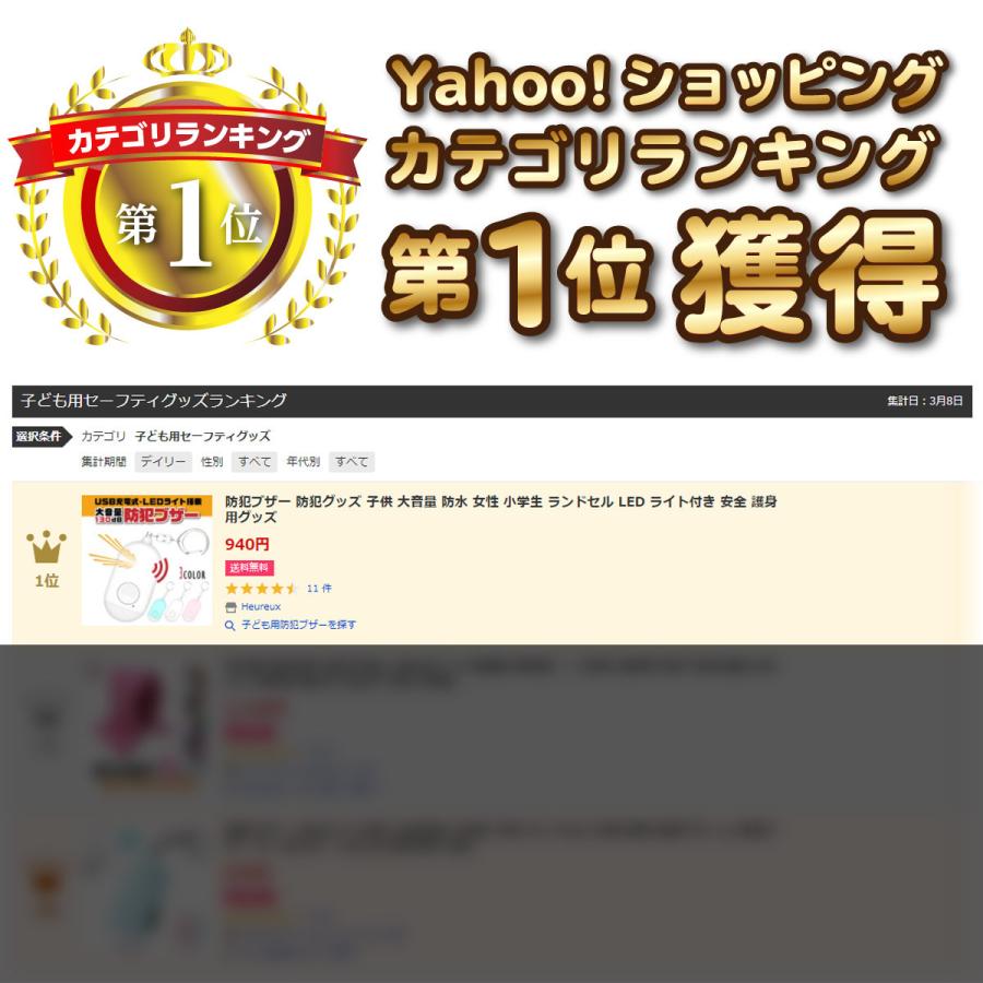 防犯ブザー Usbケーブル付き 防犯グッズ 子供 大音量 防水 女性 小学生 ランドセル Led ライト付き 安全 護身用グッズ Buzzer 02 Heureux 通販 Yahoo ショッピング