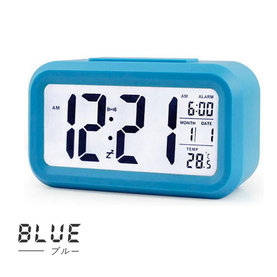 目覚まし時計 大音量 こども おしゃれ デジタル スヌーズ 子供 子ども バックライト 置き時計 見やすい シンプル カレンダー 温度計 アラーム 卓上 LED表示 | ブランド登録なし | 04