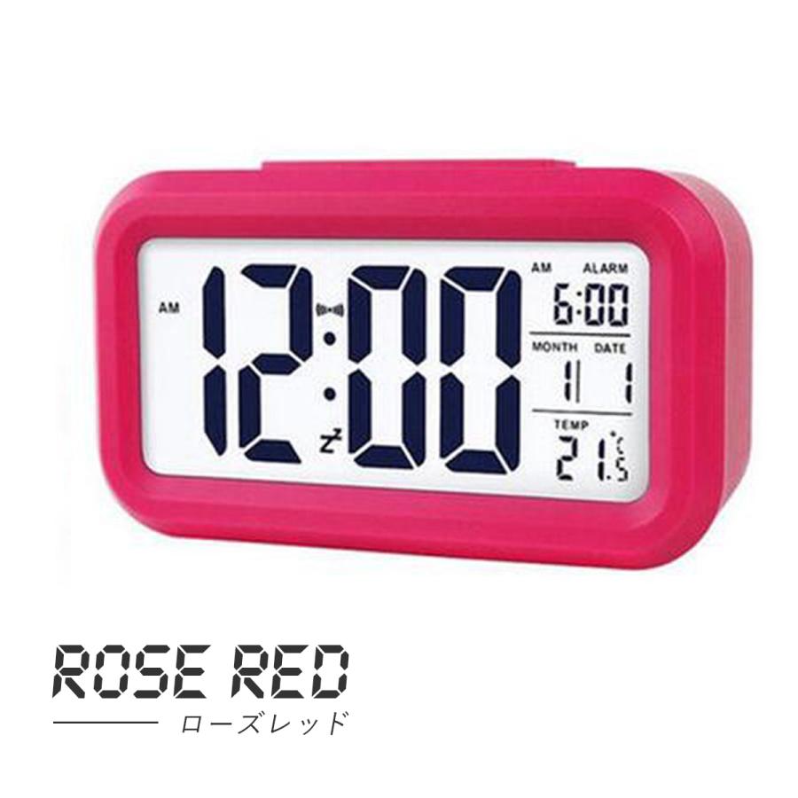 目覚まし時計 大音量 こども おしゃれ デジタル スヌーズ 子供 子ども バックライト 置き時計 見やすい シンプル カレンダー 温度計 アラーム 卓上 LED表示 | ブランド登録なし | 05