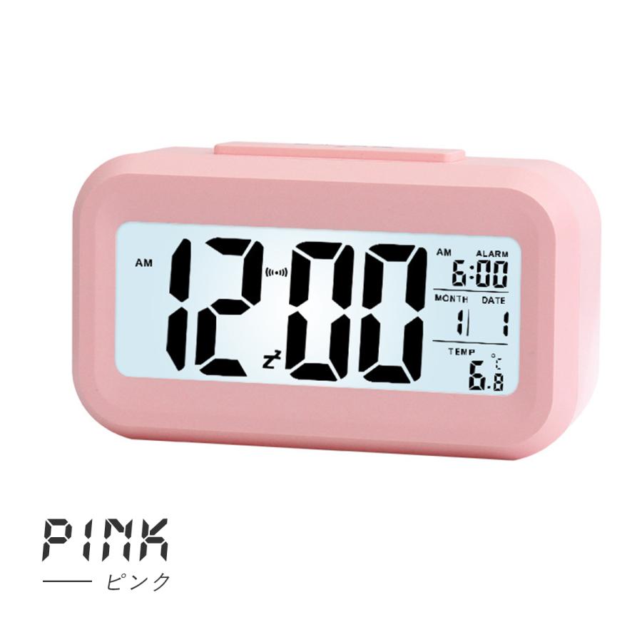目覚まし時計 大音量 こども おしゃれ デジタル スヌーズ 子供 子ども バックライト 置き時計 見やすい シンプル カレンダー 温度計 アラーム 卓上 LED表示 | ブランド登録なし | 06