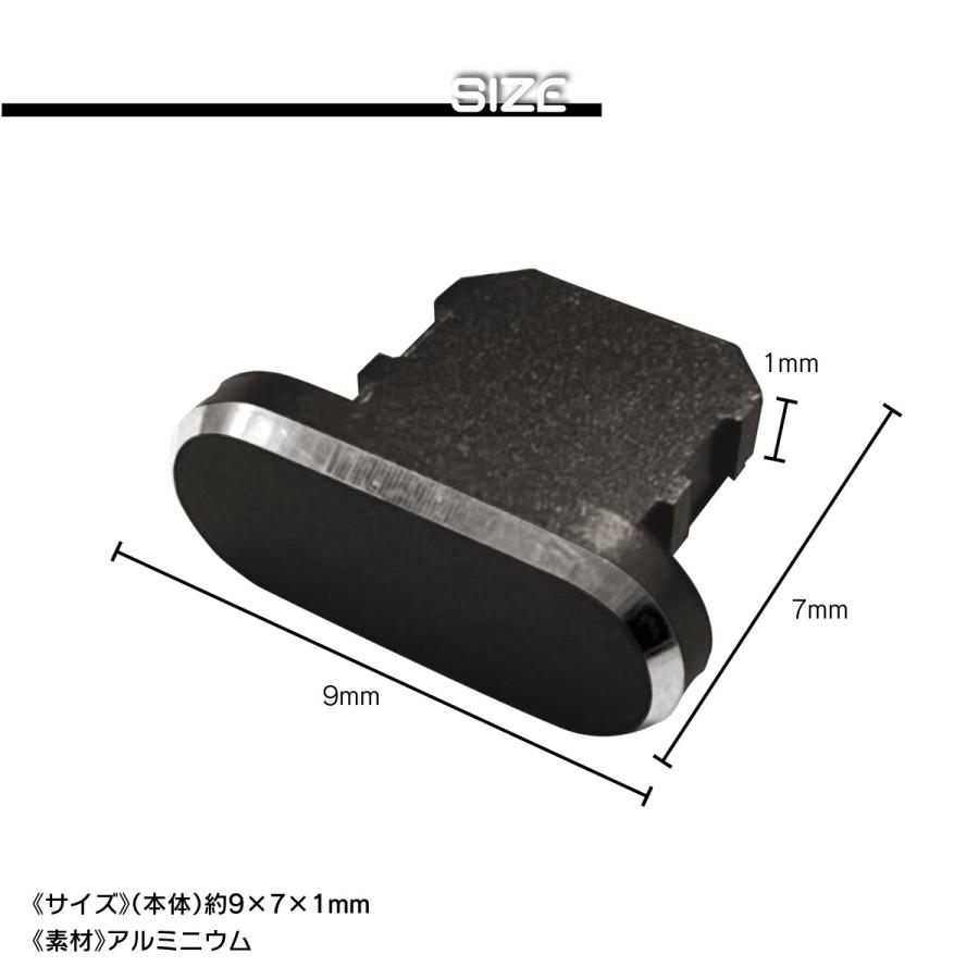 iPhone ライトニングカバー 差込口 2個セット 端子 防塵 防埃 防水滴 iPad iPod toutch nano 5 6 7 8 X XR XS 11 12 13 pro max SE アルミ製｜heureux｜10