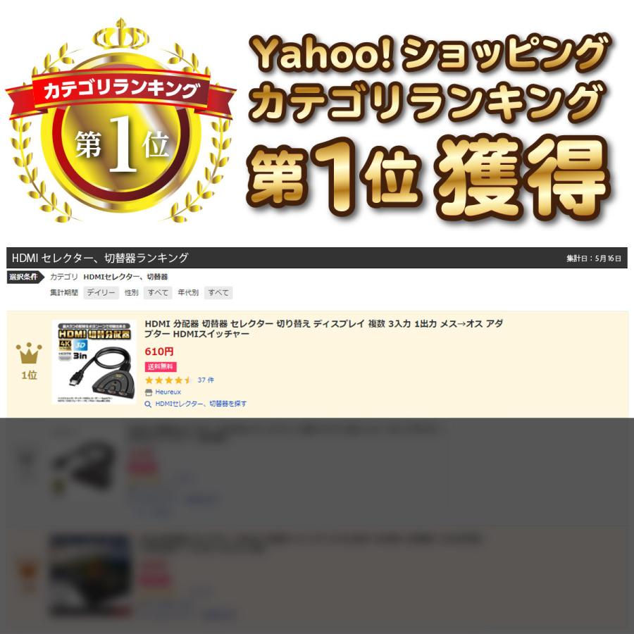 HDMI 分配器 切替器 変換 セレクター 切り替え アダプター