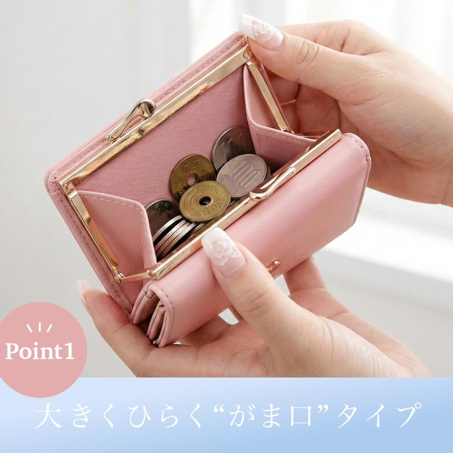 極美品 ジバンシー がま口 二つ折り財布 コンパクト ウォレット ミニ 財布 レディース 二つ折り 三つ折り がま口 ハートチャーム 使いやすい