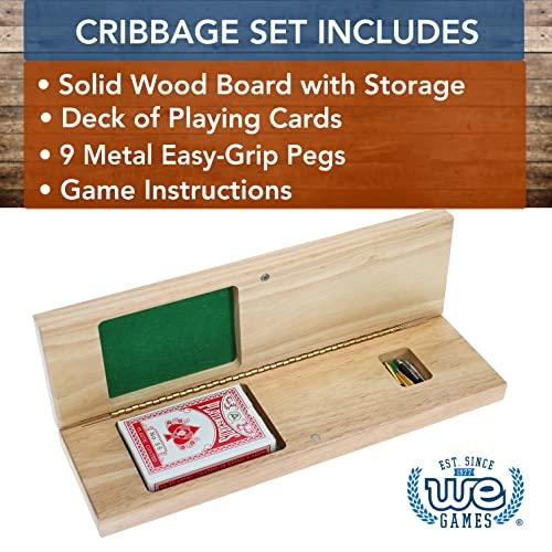 特価品コーナー [ウィゲ-ム]WE Games Cabinet Cribbage Set Solid Wood Continuous 3 Track Board wi