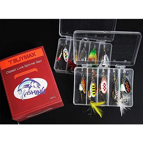 10pcs Fishing Lure Spinners,Bass Trout Salmon Hard Metal Spinnerbaits kit w  : ys0000028721799294 : HexFrogs - 通販 - Yahoo!ショッピング