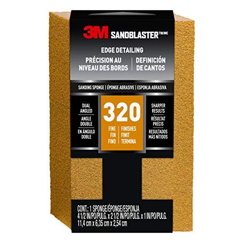 有名ブランド 3M SandBlaster Dual Angle Sanding Sponge, 320-Grit, 4 1/2 in. by 2 1/2 in. その他道具、工具