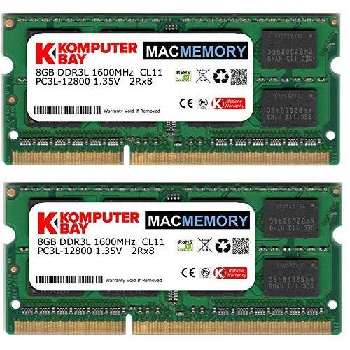 非売品 1600MHz DDR3 2枚組 16GBメモリ MACMEMORY Komputerbay PC3-12800 200pin DUAL 8GBX2 その他PCパーツ