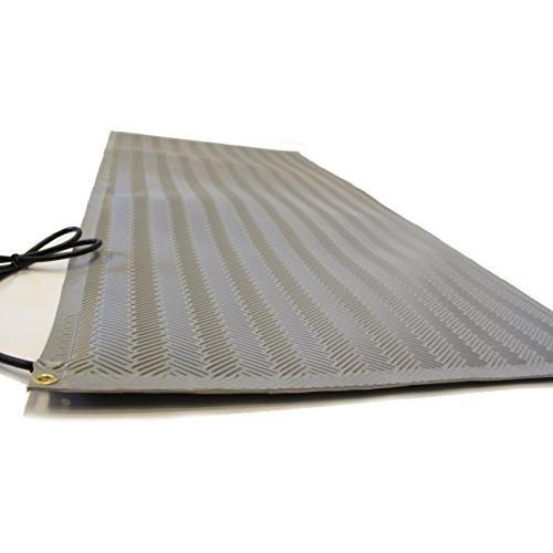 RHS Snow Melting Mat, AntiーSlip Walkway Herringbone Design, Color Gray, Out|hexfrogs|03