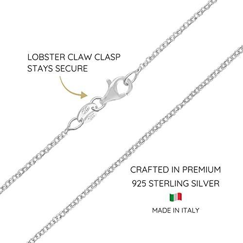 セール正規品 KISPER 925 スターリングシルバー 1.6mm ダイヤモンドカット ケーブルリンクチェーン ネックレス イタリア製 約51cm（20インチ）