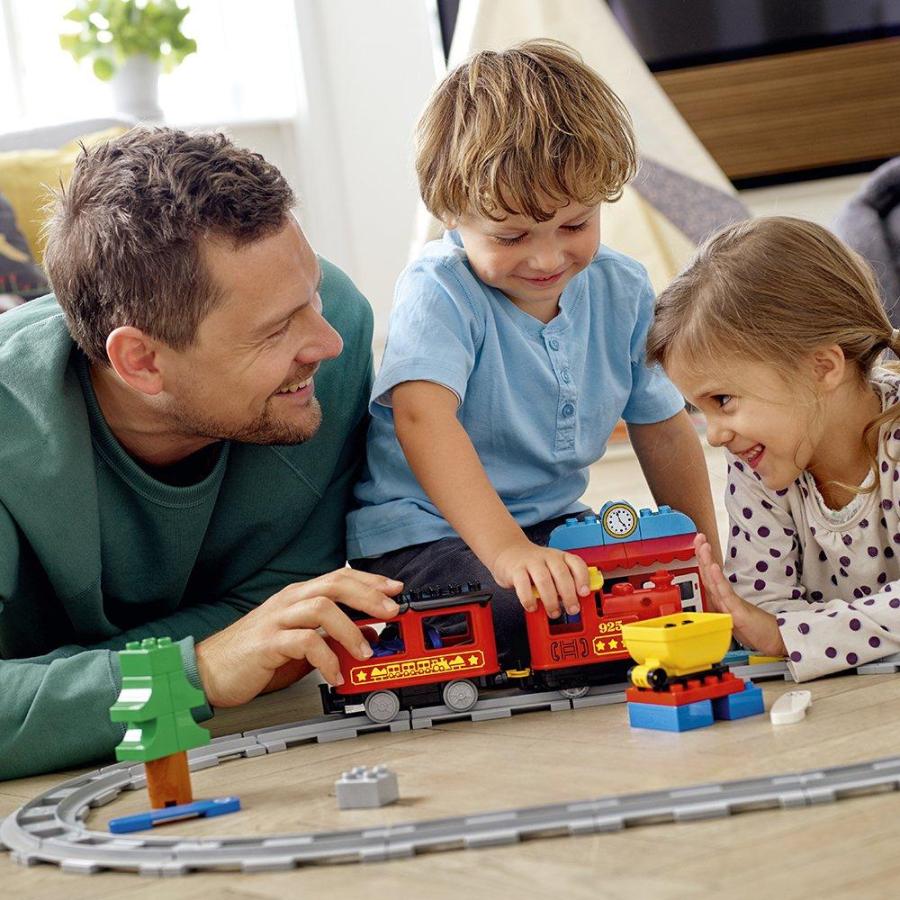 定休日以外毎日出荷中 レゴ デュプロ 蒸気機関車 10874 リモートコントロール ビルディングブロックセット 幼児の学習 教育 誕生日ギフト (59ピース)
