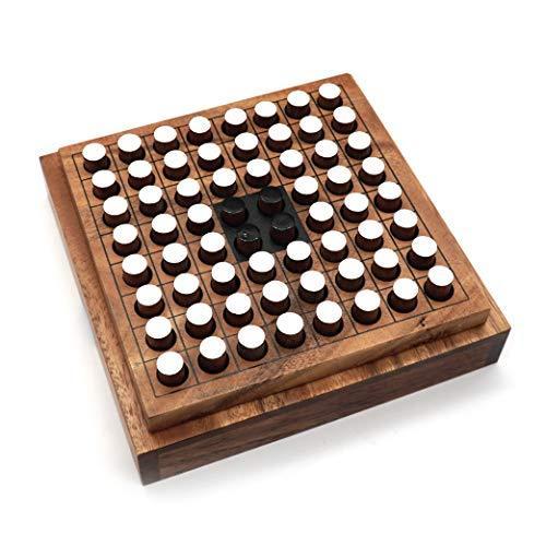 クラシックボードゲーム 2人のプレーヤーボードゲーム オセロ ファミリーゲーム 大人と子供用 2人のプレーヤーボードゲーム ゲーム おもちゃ 木製デザインボード付き Ys Hexfrogs おもちゃ マスターマインドゲームピース