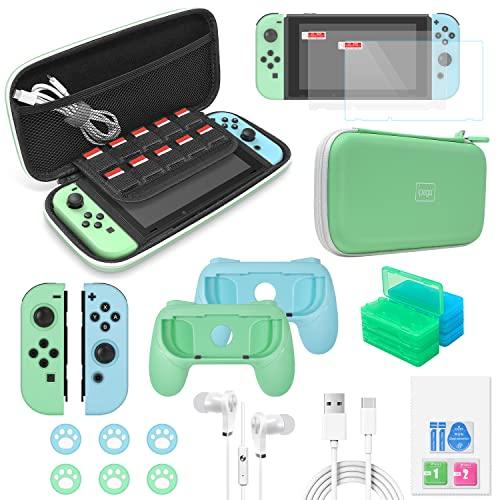 Nintendo Switch用アクセサリーセット 26 イヤホン ヘッドホン In 1 必需品保護キット キャリーケース 必需品保護キット スクリーンプロテクター キャリーケース スクリーンプロテクター カード収納ケース ハンド カード収納ケース ハンド Ys Hexfrogs