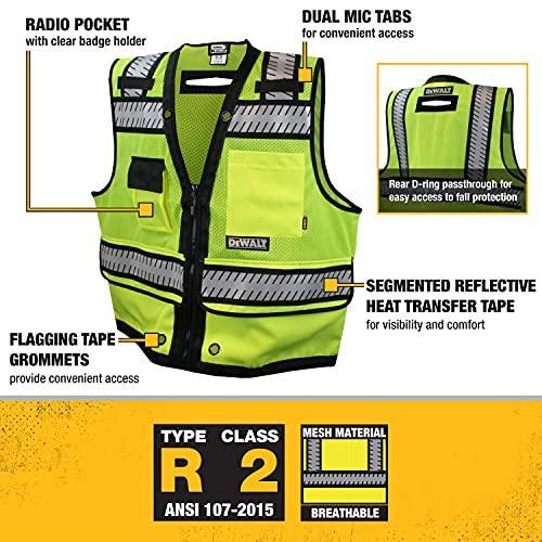 まとめ売り DEWALT デウォルト DSV521ーL Class 2 Heavy Duty Surveyor Vest， Large