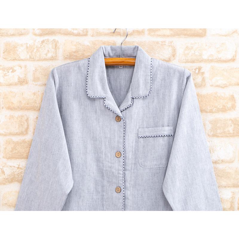 パジャマ ペア 長袖 春 秋 ダブルガーゼ 肌に優しい綿100 S M L Ll 3l 結婚祝い 父の日 母の日 カップル お揃い ブライダルギフト 記念 プレゼント 部屋着の時間 通販 Yahoo ショッピング