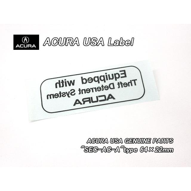アキュラUSラベル【ACURA】米国USA純正ステッカーSecurity(64 アキュラUSラベル【ACURA】米国USA純正ステッカーSecurity(64