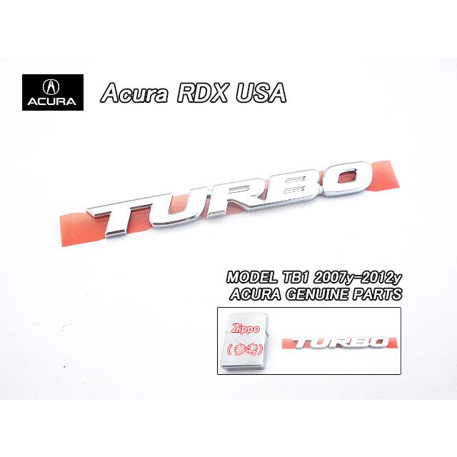 アキュラRDX【ACURA】TB1純正USエンブレム-リアTURBOマーク(99 アキュラRDX【ACURA】TB1純正USエンブレム-リアTURBOマーク(99
