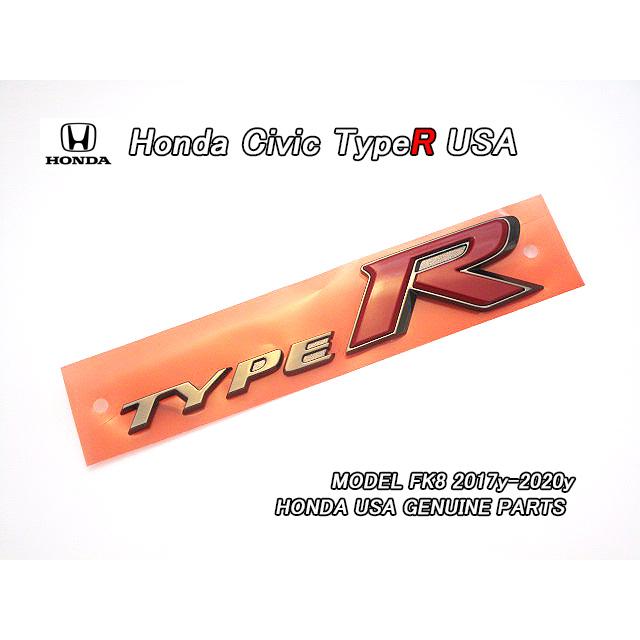 シビックFK8【HONDA】ホンダCIVICタイプR純正USエンブレム-リアTypeR