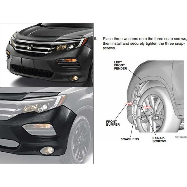 ホンダ【HONDA】米国US純正スナップスクリュー6個(ノーズブラ留め具-B4