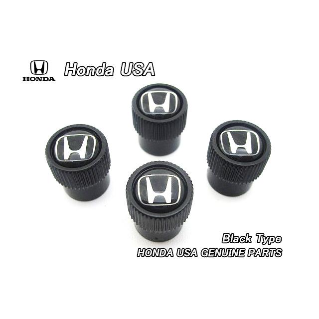 ホンダ【HONDA】米国US純正エアバルブステムキャップ4個ブラック(H