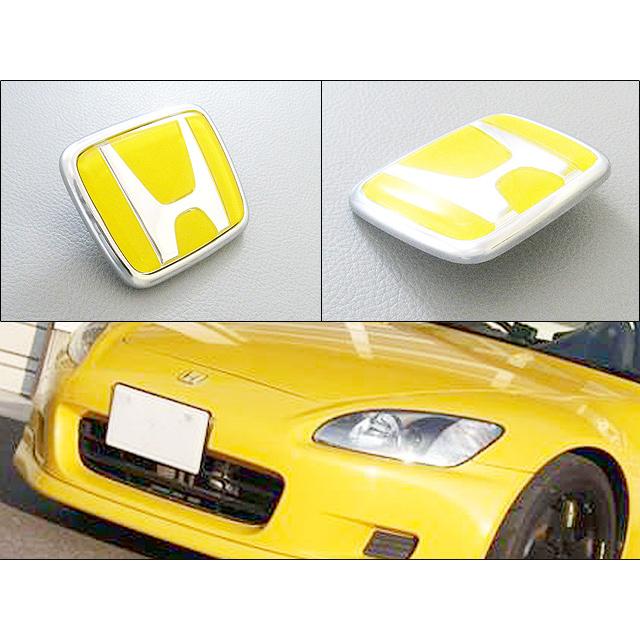 AP1AP2【HONDA】ホンダS2000純正JPエンブレム-フロントHマーク(黄色 
