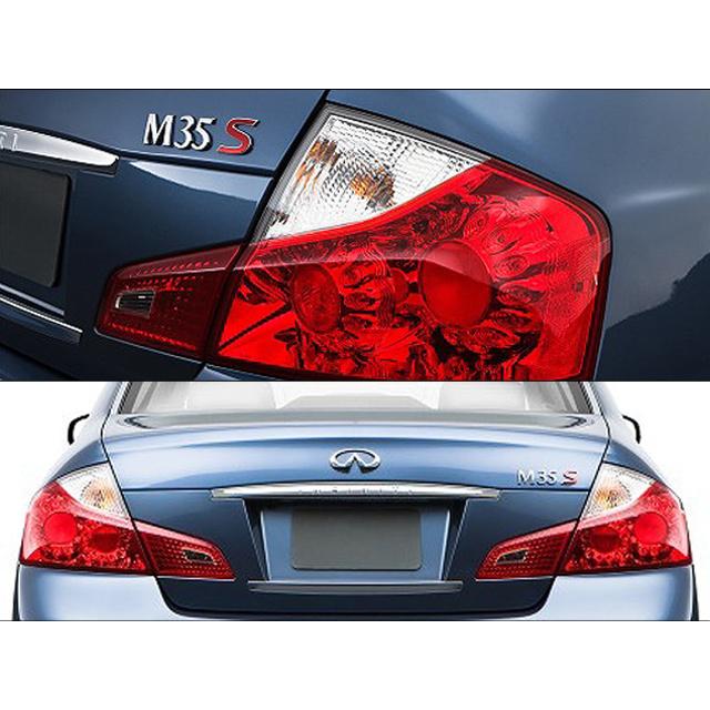 フーガY50後期【INFINITI】インフィニティM35純正USエンブレム-リアM35S文字(08-09y)/USDM北米仕様FUGA.350GTタイプSスポーツグレードの画像