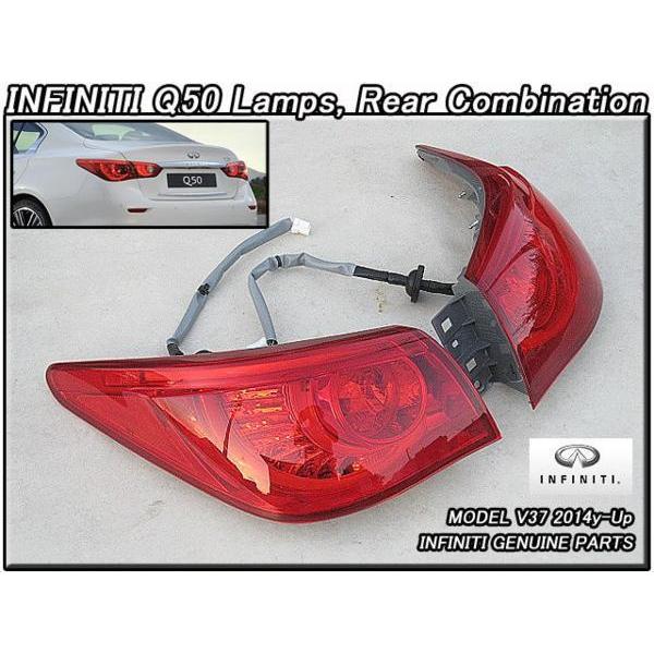 スカイラインV37セダン【INFINITI】インフィニティQ50純正USテールライトAssy外側(ボディ側)左右/USDM北米仕様リアランプUSAテールランプ(76492円)