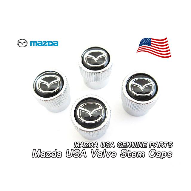 マツダ【MAZDA】米国US純正ホイール-エアバルブキャップ4個Mロゴ入り 