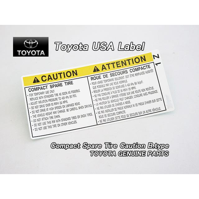 プリウスα後期【TOYOTA】ZVW40トヨタPRIUS.V純正USラベルSpare.Tire