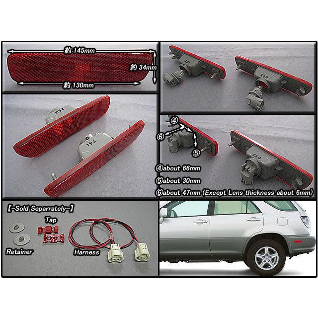 ハリアーU10/LEXUS/レクサスRX300純正USサイドマーカーAssy前後左右4点/USDM北米仕様トヨタHARRIERバンパーサイドUSAコーナーランプ海外_2