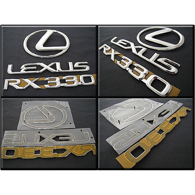 ハリアーU30/LEXUS/レクサスRX330純正USエンブレムセット-リア3点(04
