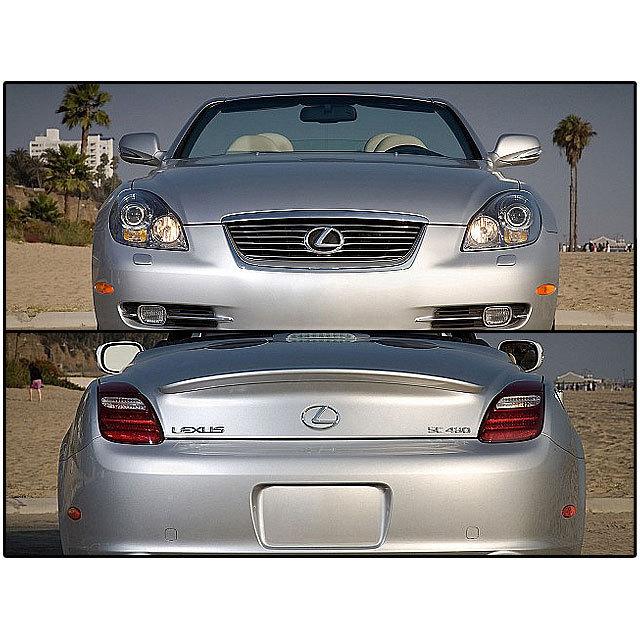レクサスSC430/LEXUS/UZZ40中期後期US純正エンブレムセット-前後5点(06
