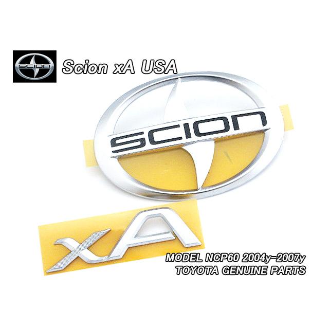 イストNCP60/SCION/サイオンxA純正USエンブレムセット-リア2点/USDM