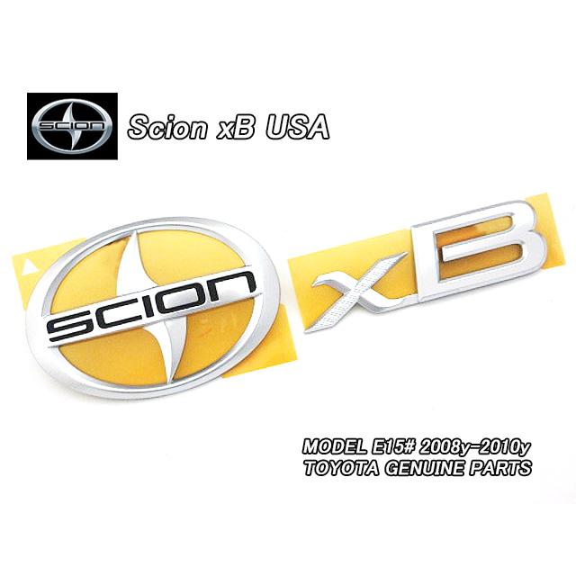 ルミオンE15/SCION/サイオンxB純正USエンブレム-リア2点セット/USDM 