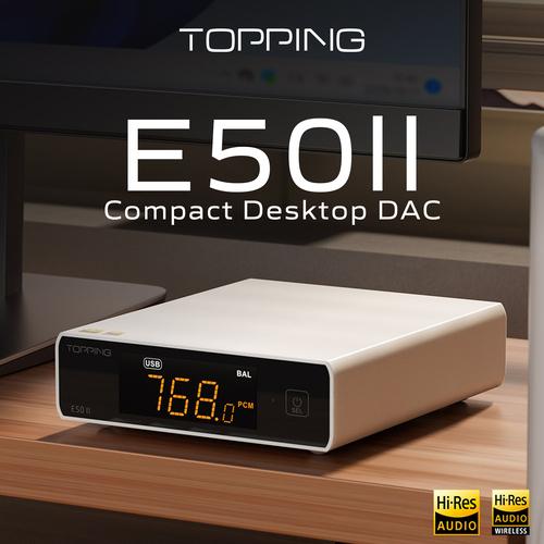 【国内正規品】TOPPING E50II ブラック【3月31日発売】コンパクトデスクトップDAC AK4497S XMOS XU-316 Bluetoothの画像