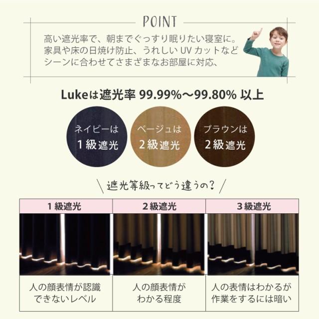 カーテン 4枚セット 遮光カーテン レースカーテン カーテン4枚組 【送料無料】【超お買い得】すぐにつかえる4枚セットカーテン ルーク(Luke)|hf-leaves|03