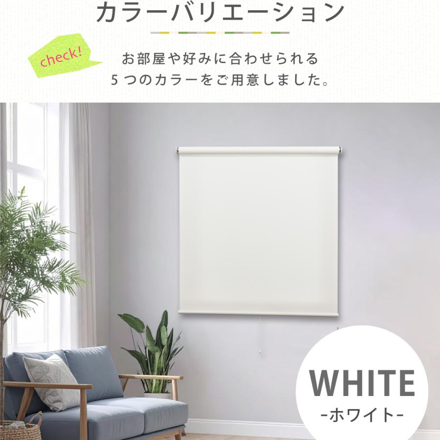 賃貸OK つっぱり式 ロールスクリーン 遮光 非遮光 5色 幅60 90 180cm