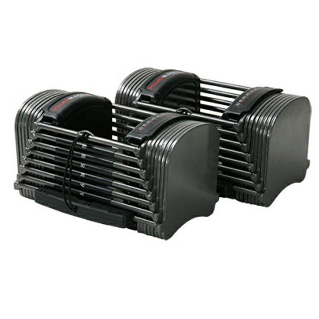 ①セット販売のみ　パワーブロック SP50 (23kg×2) 可変式ダンベル パワーブロック SP50 23kg×2 可変式ダンベル 2個セット : ルネサンス