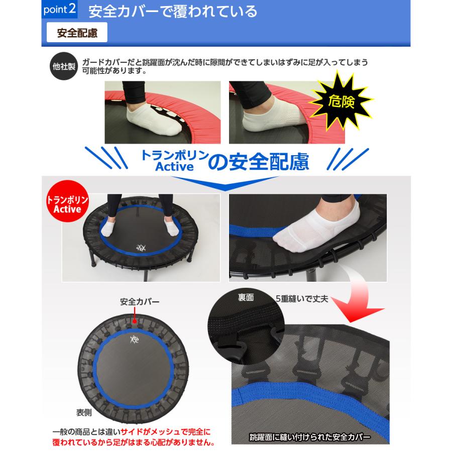 Re トランポリン Active 約92cm 大人用 ダイエット 軽量 コンパクト