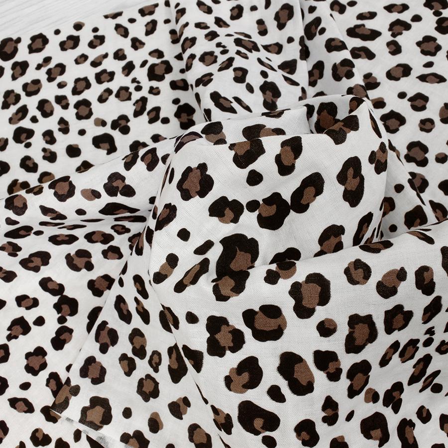 日本製広幅 bebimam べビマム レオパード柄 ヒョウ柄 ダブルガーゼ