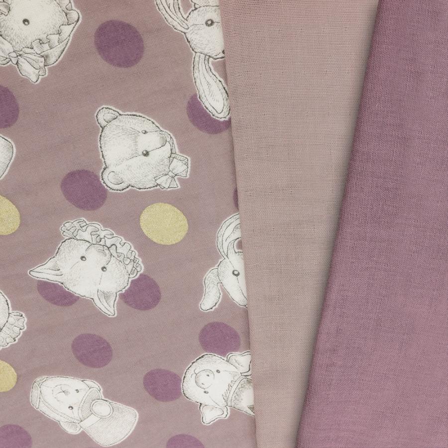 Jolifleur×fabricstorehiniodeya dottie bear ダブルガーゼ生地 5色